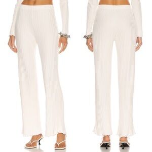 SIMON MILLER Cyrene Ribbed Flare Pants in Macadamia